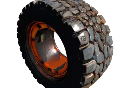 Rugged OffRoad Tire 3D Model Low-poly 3D model