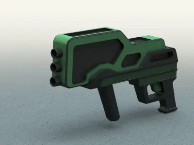 Conceptual Weapon Low-poly 3D model