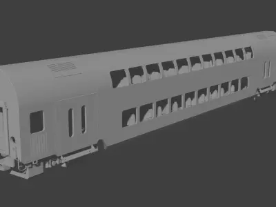 H0 1-87 scale Doppelstockwagen DBpza 781 3D print model