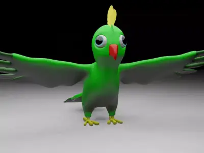 Parrot Low-poly 3D model