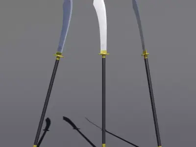 Guan Dao  Low-poly 3D model