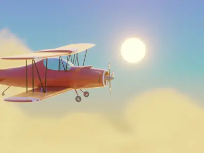 Glider plane  Free 3D model