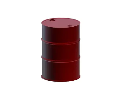 Oil Drum Low Poly Low-poly 3D model
