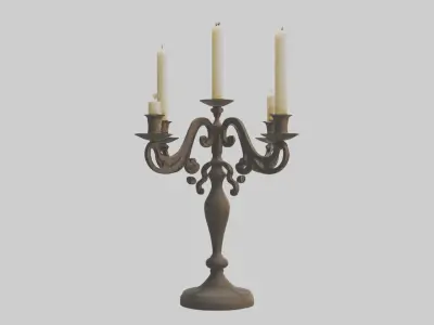 Candelabra Model 1 Low-poly 3D model