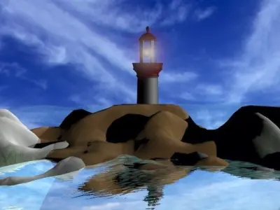 light house Low-poly 3D model