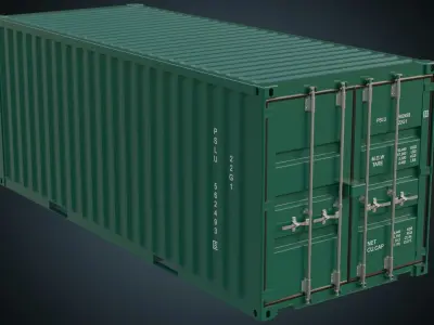 Cargo Container 6A Low-poly 3D model