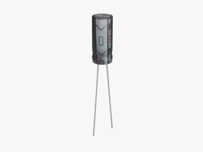 Electrolytic Capacitor Free 3D model
