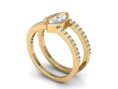 Wedding Ring  3D print model 160