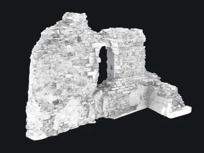 Game Ready Scanned Castle Ruins v2 Low-poly 3D model