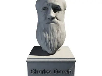 Charles Darwin bust 3D model