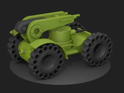 Military vehicle toy 3D model