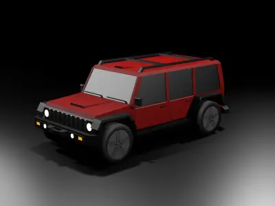 Lowpoly Jeep 3D model