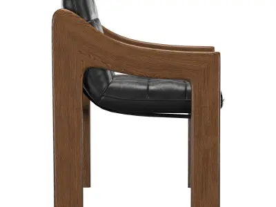  Halston Dining Armchair 3D model