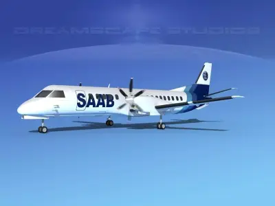 SAAB 2000 SAAB 3D model