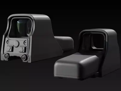 Simple Holographic Sight Free 3D model