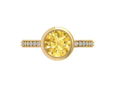 Solitaire Engagement Ring 3D print model 103