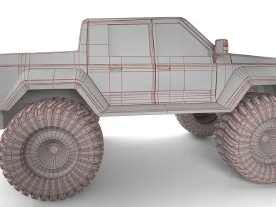 Game Ready Car Low-poly 3D model