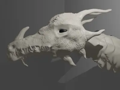Dragon Head Free 3D model buy