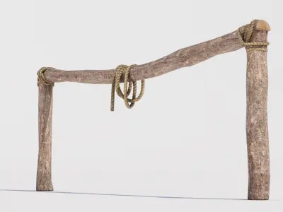 Hitching post 3D model