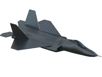 Aircraft fighter jet F-22 Raptor  Low-poly 3D model