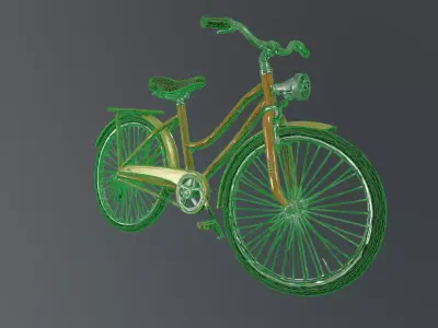 vintage bicycle prop 3D model