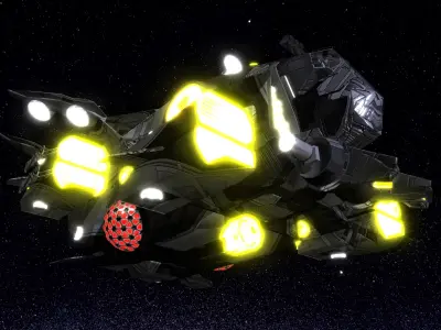 Kings - Interceptor Ship - Updated Low-poly 3D model