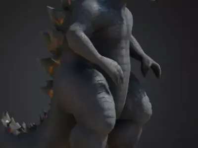  Godzilla 3D figure 3D print model