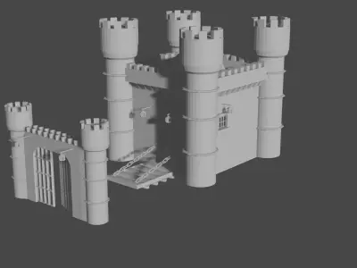 Medieval Castle Free 3D model buy