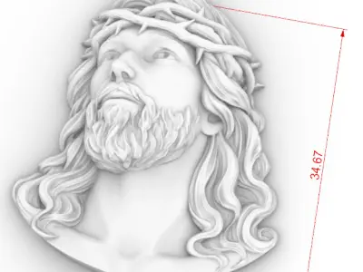  Jesus Face 3D print model