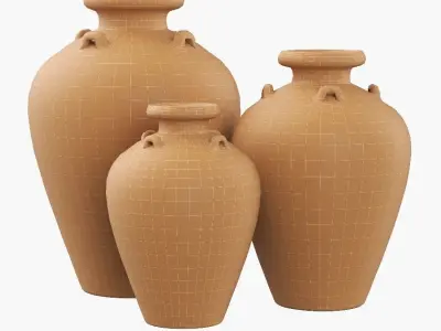 Antique Water Vessels  01 3D model