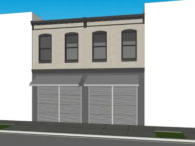 00-34-Exterior Shop Low-poly 3D model