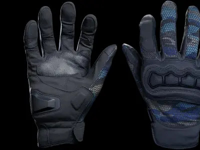 Motor Glove 003 Low-poly 3D model
