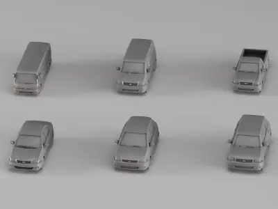 S00005 Stylized Vehicle Pack 3D print model