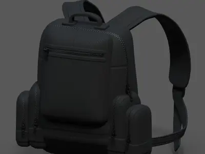 Backpack military combat soldier armor scifi Generic  Low-poly 3D model