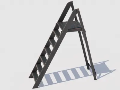 ladder 02 Low-poly 3D model