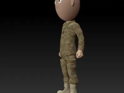 1SG Little Top in beret Free 3D print model