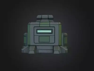 Tech Supply Crate Low-poly 3D model purchase