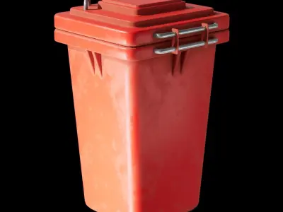 Recycle Trash Garbage Cans Low Poly 3D Low-poly 3D model