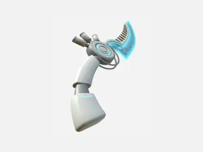 SciFi Dagger A02 White Blue - Sci Fi Weapon Design Low-poly 3D model