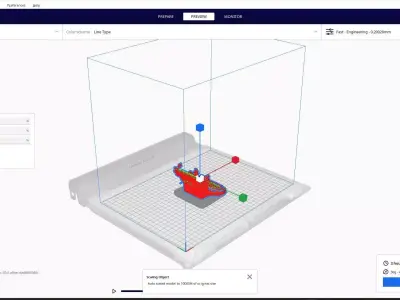 Old Retro Typewriter 3D print model
