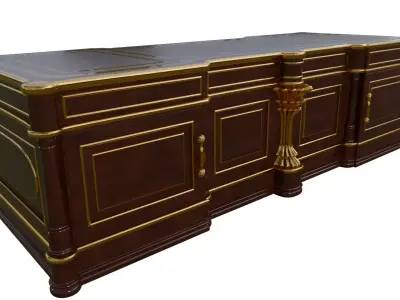 Antique desk 3D model