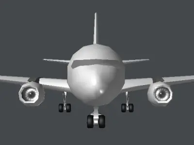 Airbus boeing - boeing Low-poly 3D model