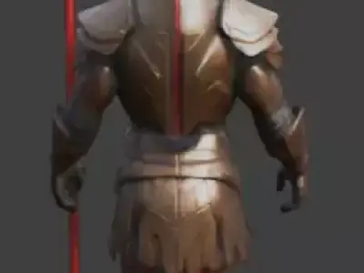 battle-hardened ancient warrior 3D model