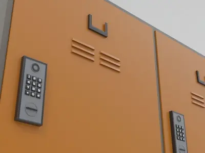 Locker metal Low-poly 3D model purchase