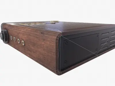 Digital Clock Radio Low-poly 3D model