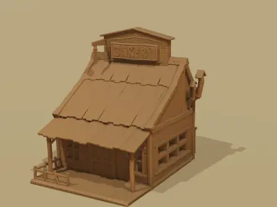 Texas Stylized houses 6 models Part 2 3D print model
