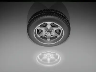 V6SSR wheel Low-poly 3D model