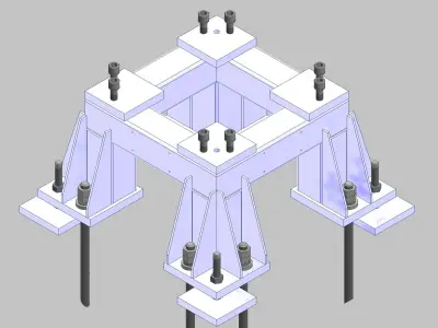 26361-Base for robot KAWASAKI BX100L-Hight 400  3D model
