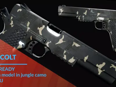 1911 COLT Low-poly 3D model