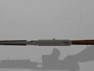 Low Poly Thompson SMG Game Ready 45 ACP Tommy Gun Low-poly 3D model
